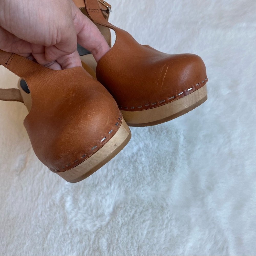 Swedish Hasbeen T-Strap Sky High Clog Sandals | Sz 38 EU, 8 US - Picture 6 of 10